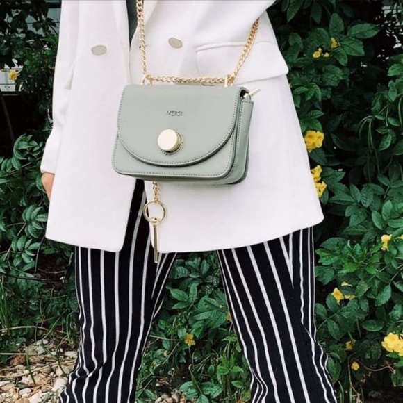 NWT Mersi Women’s Maddie Crossbody Handbag Vegan Leather Fall Neutral - Picture 4 of 4